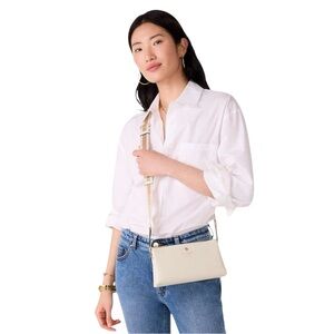 $299 Retaill Kate Spade Emma Crossbody Parchment Pebbled Leather – NWT